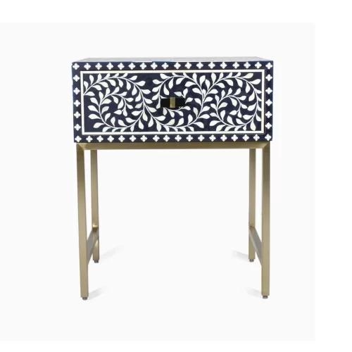 Pratapgarh Boneinlay Bedside Table