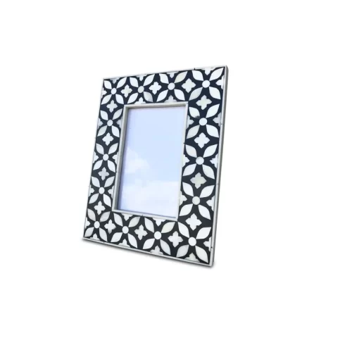 Handmade Customized Bone Inlay Star Eye Pattern Photo Frame